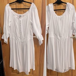 J for Justify White Milk Maid Dress, 2X